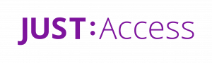 Just: Access logo web purple