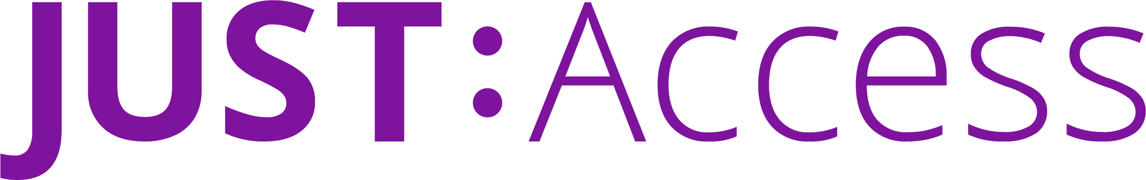 Just: Access logo web purple